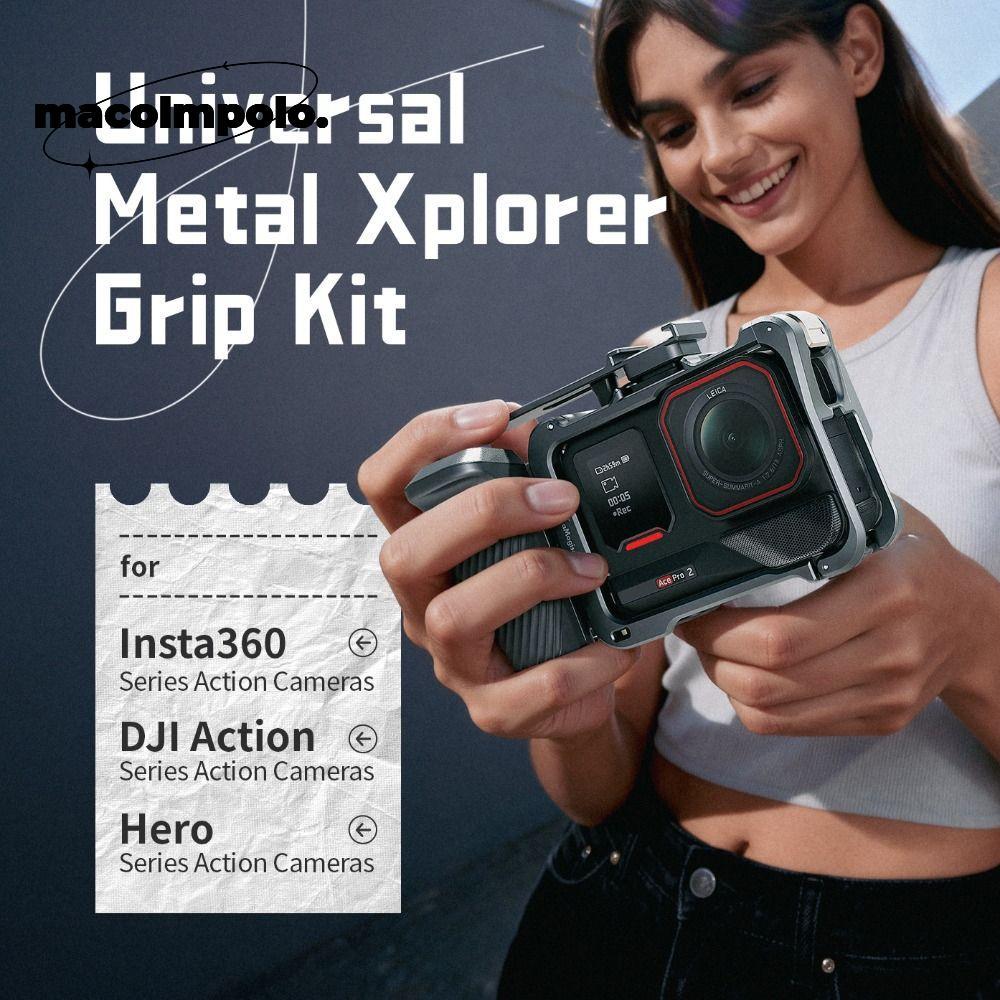 Xplorer Grip Kit Handle, ปุ่มชัตเตอร์ Quick Release Street Grip Vlog Holder, ที่จับกล้องน้ําหนักเบาข
