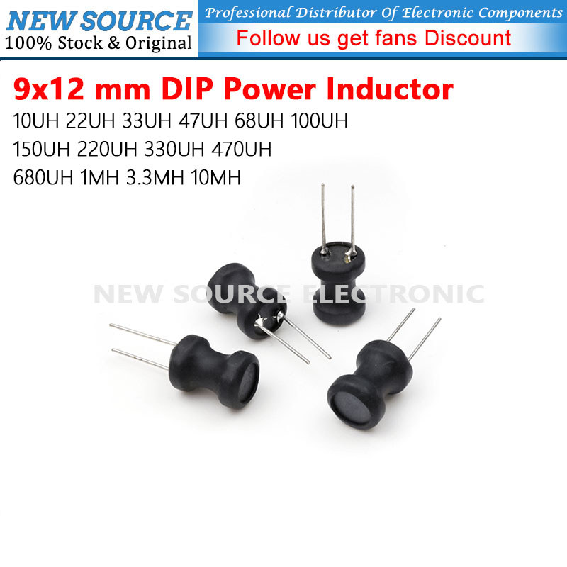 [5 ชิ้น] 9x12 มม.DIP Power Inductor 10UH 22UH 33UH 47UH 68UH 100UH 150UH 220UH 330UH 470UH 680UH 1MH