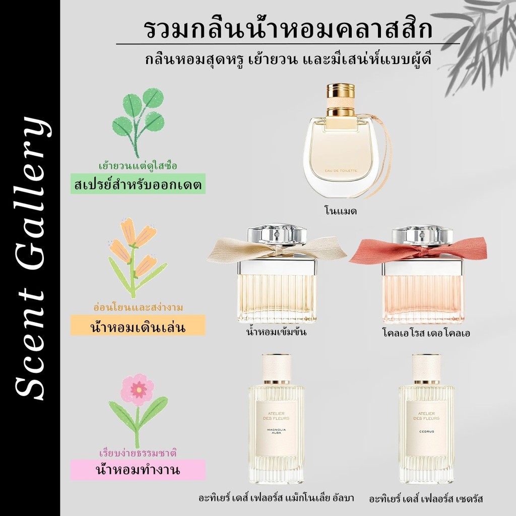 【น้ำหอมแบ่งขาย】แท้ 100% Nomade & Roses De & Fleurs Cedrus EDP 2ml/5ml/10ml น้ําหอมเสน่ห์ ของแท้ 100%