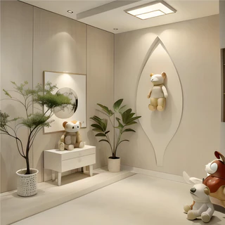 ใหม่ Influencer พื้นหลังผนังจริงๆ High-End Ultra-Clear Wall ตกแต่งพื้นหลังผ้าสามมิติ