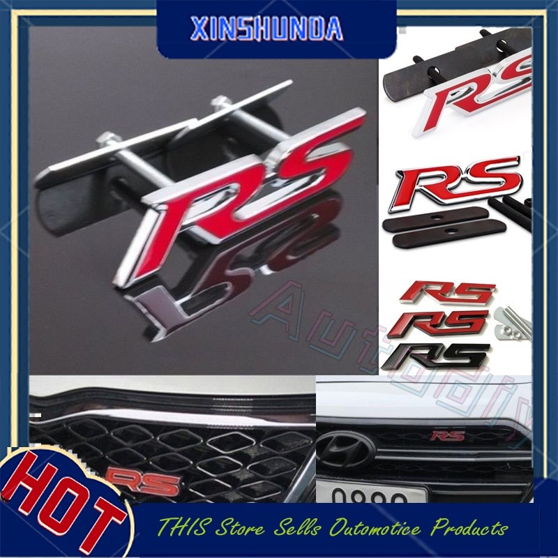 XSD RS โลหะเหล็กด้านหน้า Grill Emblem โลโก้สกรูชุด Honda Toyota Perodua Civic City Accord Myvi Unive