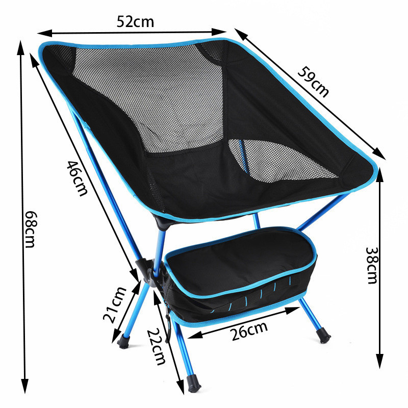 Outdoor Moon Chair Camping Folding Chair Portable Leisure Backrest Chair Ultra-light Aluminum Alloy 