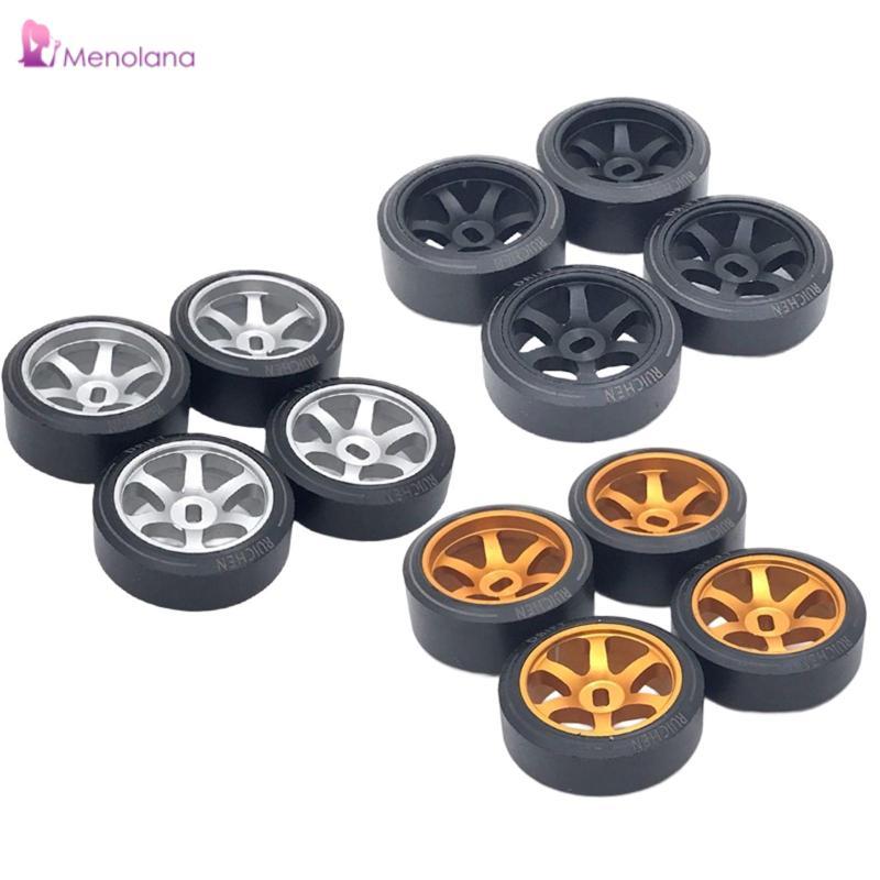 [Menolana] 4 ชิ้นยาง Tyre ชุดขอบล้อและยางสําหรับ Wltoys P939 K999 K989