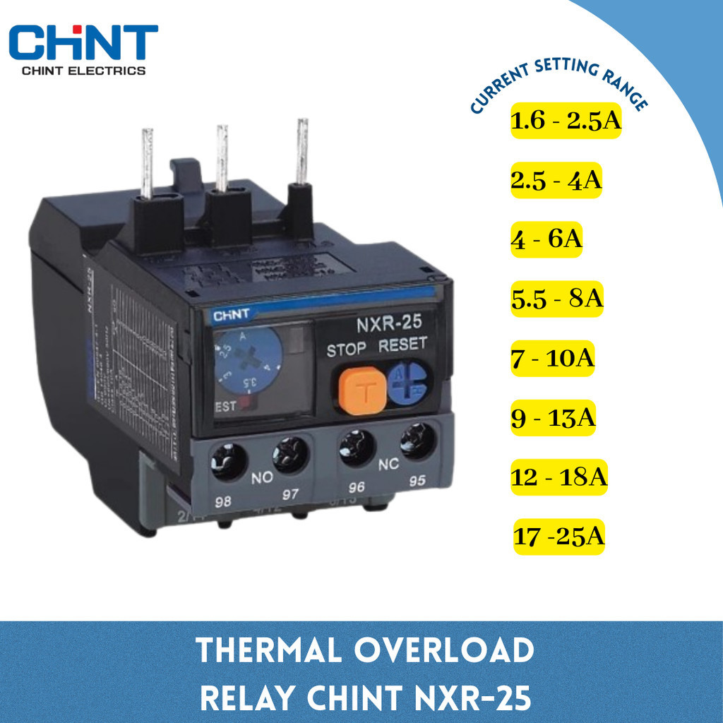 CHINT รีเลย์โอเวอร์โหลดความร้อน NXR-25 - TOR CHINT NXR-25 ORIGINAL