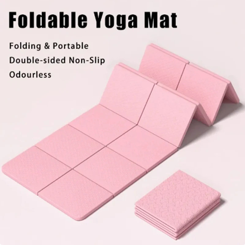 4MM Thick Convenient Yoga Mats Soft Anti Slip EVA Ultralight Indoor Fitness Exercise Foldable Gym Pi