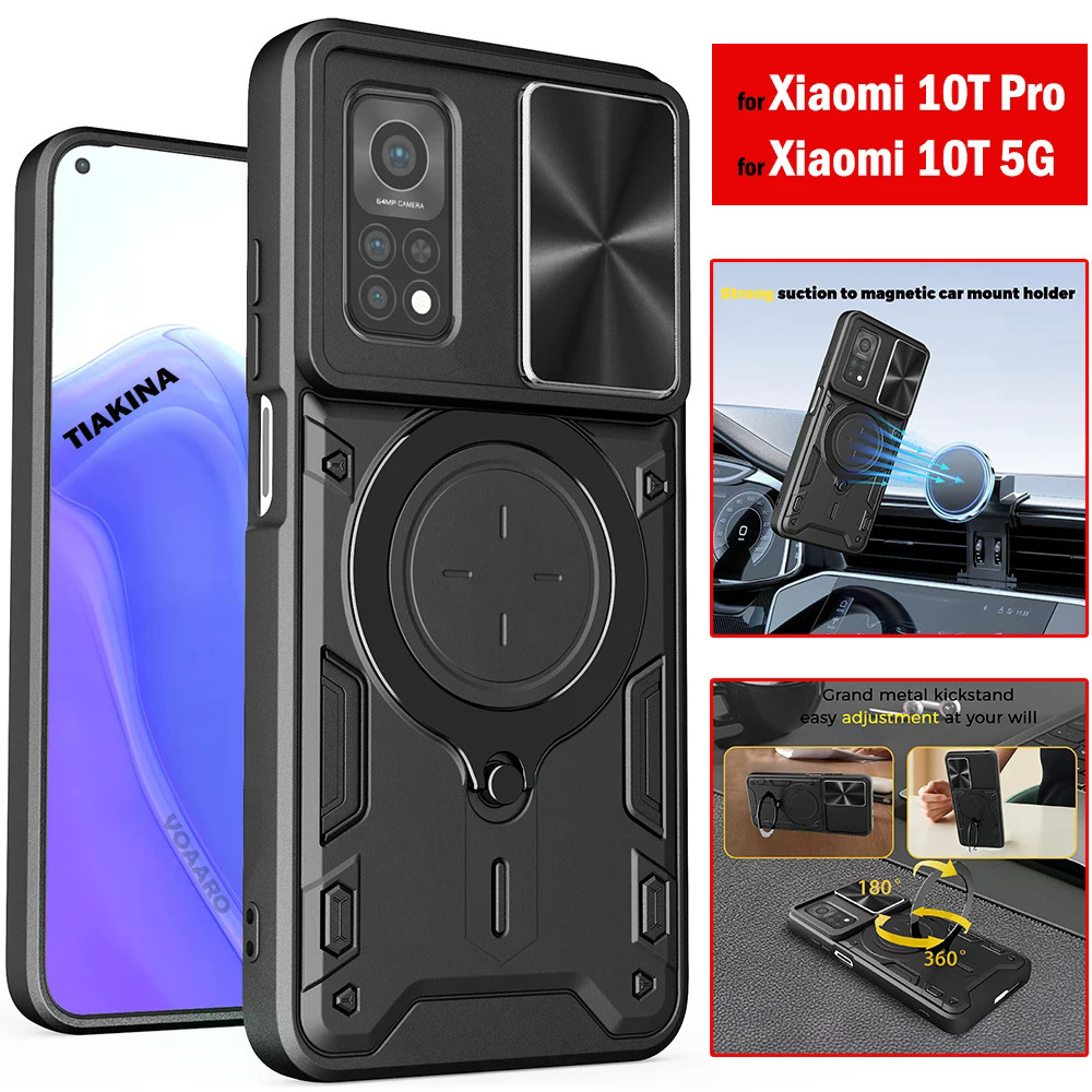 สไลด์เลนส์ Push Window Armor Funda สําหรับ Xiaomi 10T Pro 11T 12T 13T 14T 15T Pro สําหรับ Xiaomi mi 