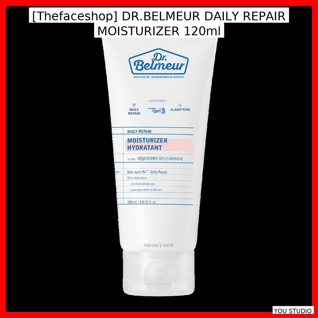 [Thefaceshop] DR.BELMEUR Daily Repair Moisturizer 120ml / สูตรมายด์สําหรับผิวแพ้ง่าย & Hypoallergeni
