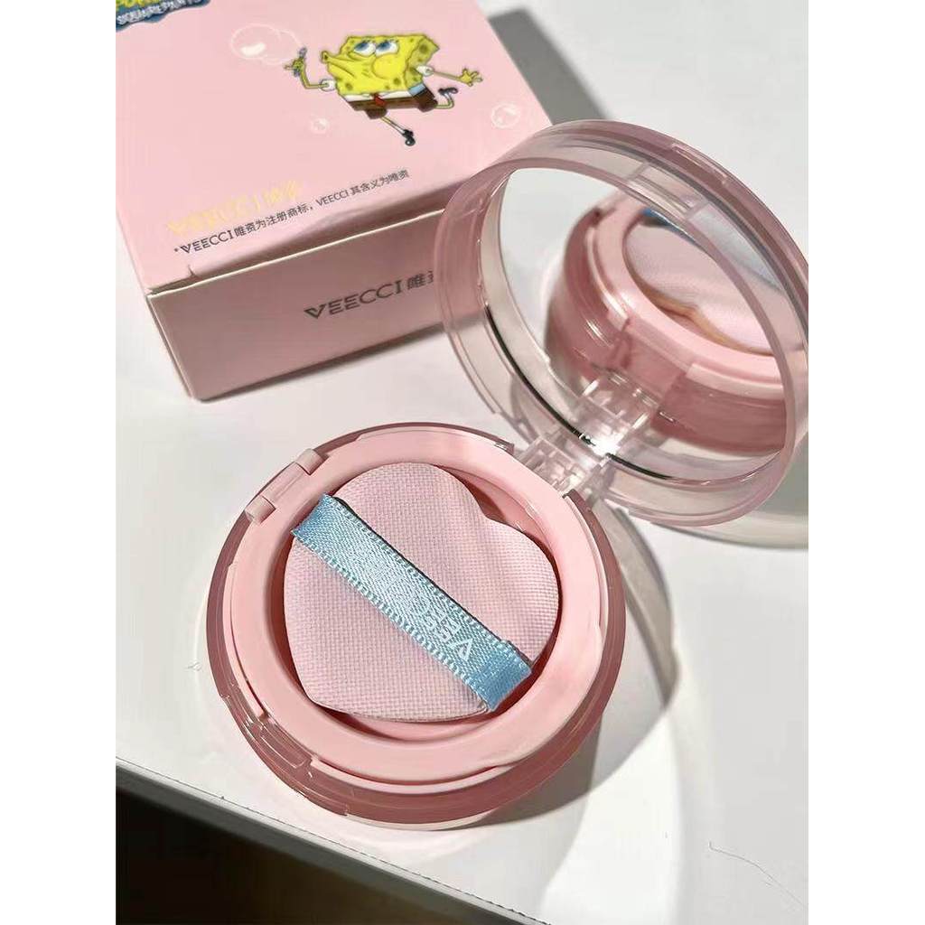 แป้งพัฟ พัฟคุชชั่น SpongeBob SquarePants Co-Branded~Veecci Veecci Moisturizing Gauze Cushion Cream ร
