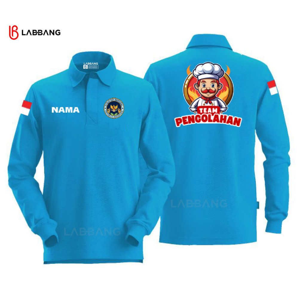 เสื้อโปโลตัวยาว TEAM SPPG BGN PROCESSING MBG Program เสื้อคอปกสําหรับบุรุษและสตรี