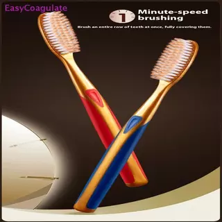 Eas แปรงสีฟันขนนุ่มขนาดใหญ่ 6 ชิ้น, การออกแบบกันลื่นกว้าง, พร้อมแปรงรูปตัว U ขยาย Ate