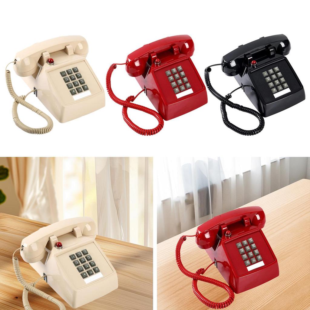 [Lszcx6l] โทรศัพท์เดสก์ท็อปโทรศัพท์พื้นฐานแบบมีสายดีไซน์พร้อมไฟแสดงสถานะสําหรับ Home Hotel 5x8.7x4.5
