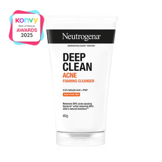 Neutrogena Deep Clean Acne Foaming Cleanser 40g นูโทรจีนา วิปโฟมอะมิโน.
