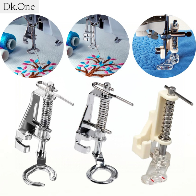 3 ชิ้น/เซ็ตฟรี Motion Quilting เย็บปักถักร้อย Darning Presser เท้าสําหรับนักร้อง Brother ในครัวเรือน Low Shank จักรเย็บผ้าอุปกรณ์เสริม