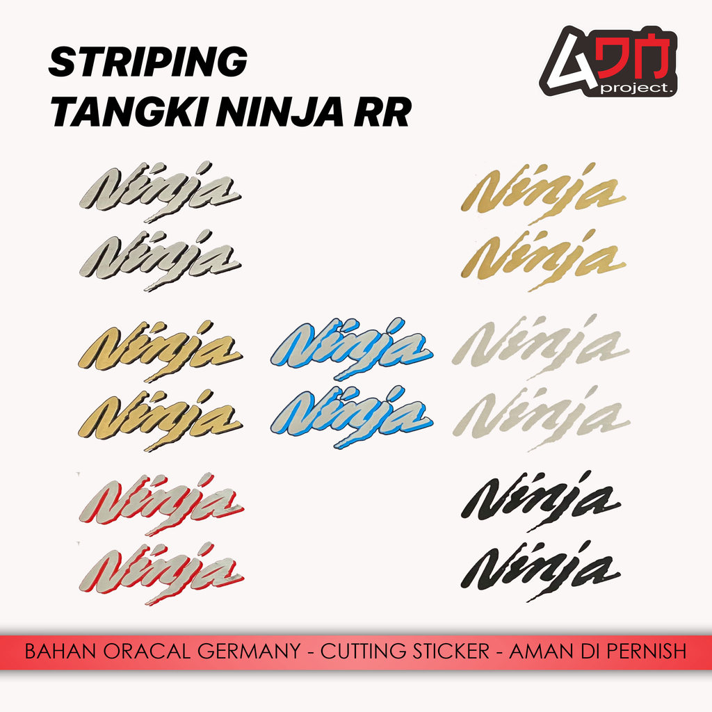 Ninja Tank Striping Kawasaki RR Old CBU ZX KRR - ตัดสติ๊กเกอร์ Oracal