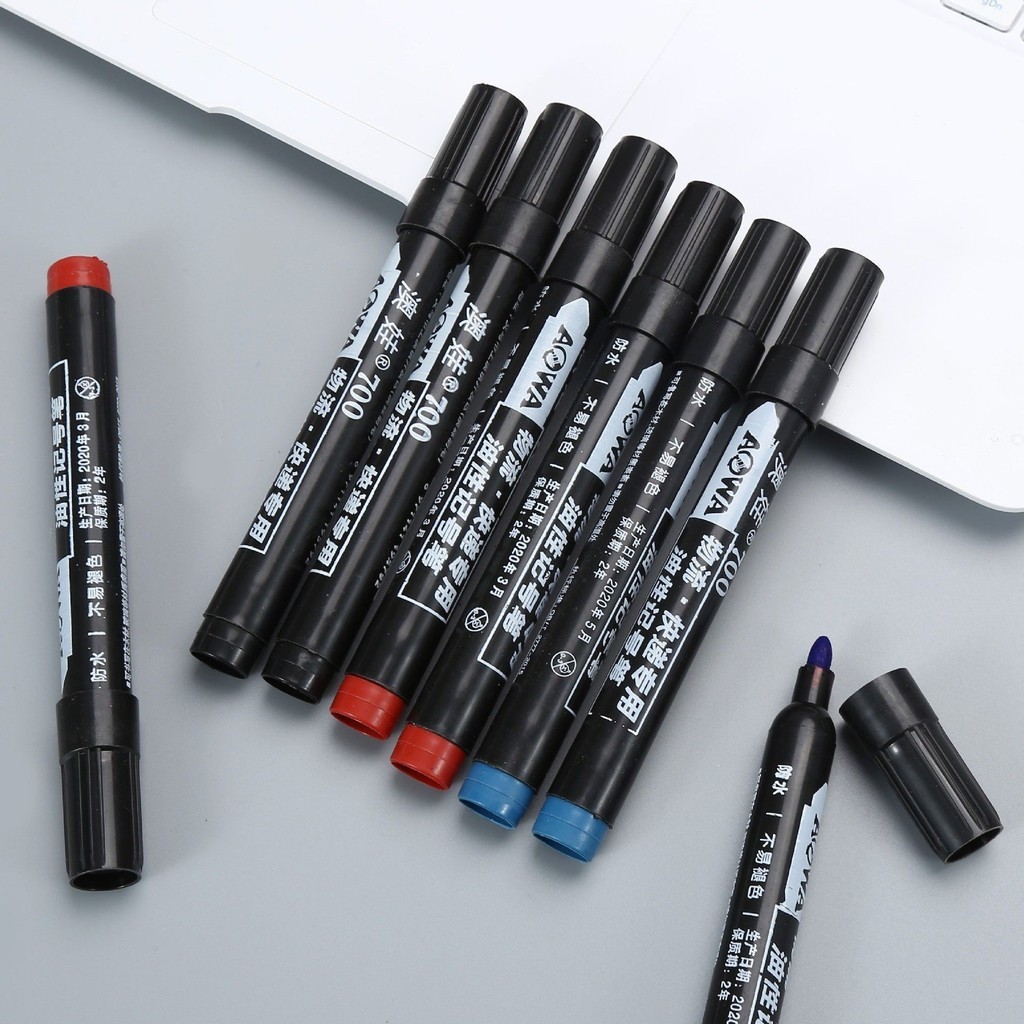 3 สี เขียนได้ลื่นไหล 10pcs สีเมจิก ปากกาเคมี ปากกาเมจิก มีให้เลือก