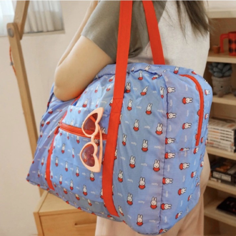 กระเป๋าเดินทางพิมพ์ลายกระต่าย Air Consignment กระเป๋าเดินทางผ้านวมพับเก็บความจุขนาดใหญ่การ์ตูนแบบพกพา