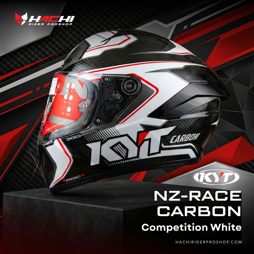 KYT NZ RACE CARBON - Competition White
