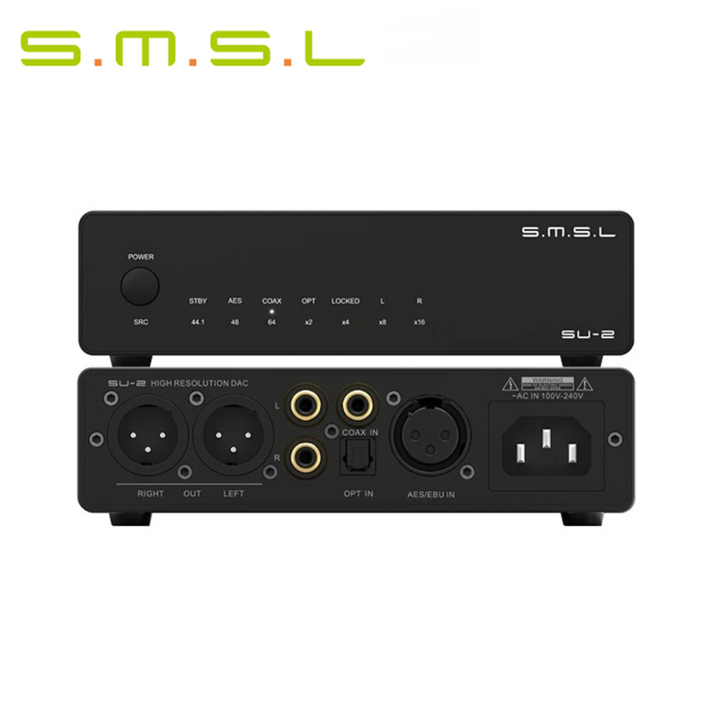 SMSL SU-2 ถอดรหัส ES9039Q2M รองรับอินพุต AES/EBU และXLR เอาต์พุต DAC