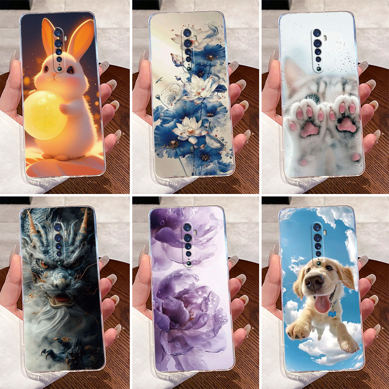 เคสสําหรับ OPPO Reno 2 2F 2Z Reno2 F Z เคสโทรศัพท์ความงามหรูหราน่ารัก Cool ชายหญิงรูปแบบปลอกโปร่งใส Soft TPU Shell