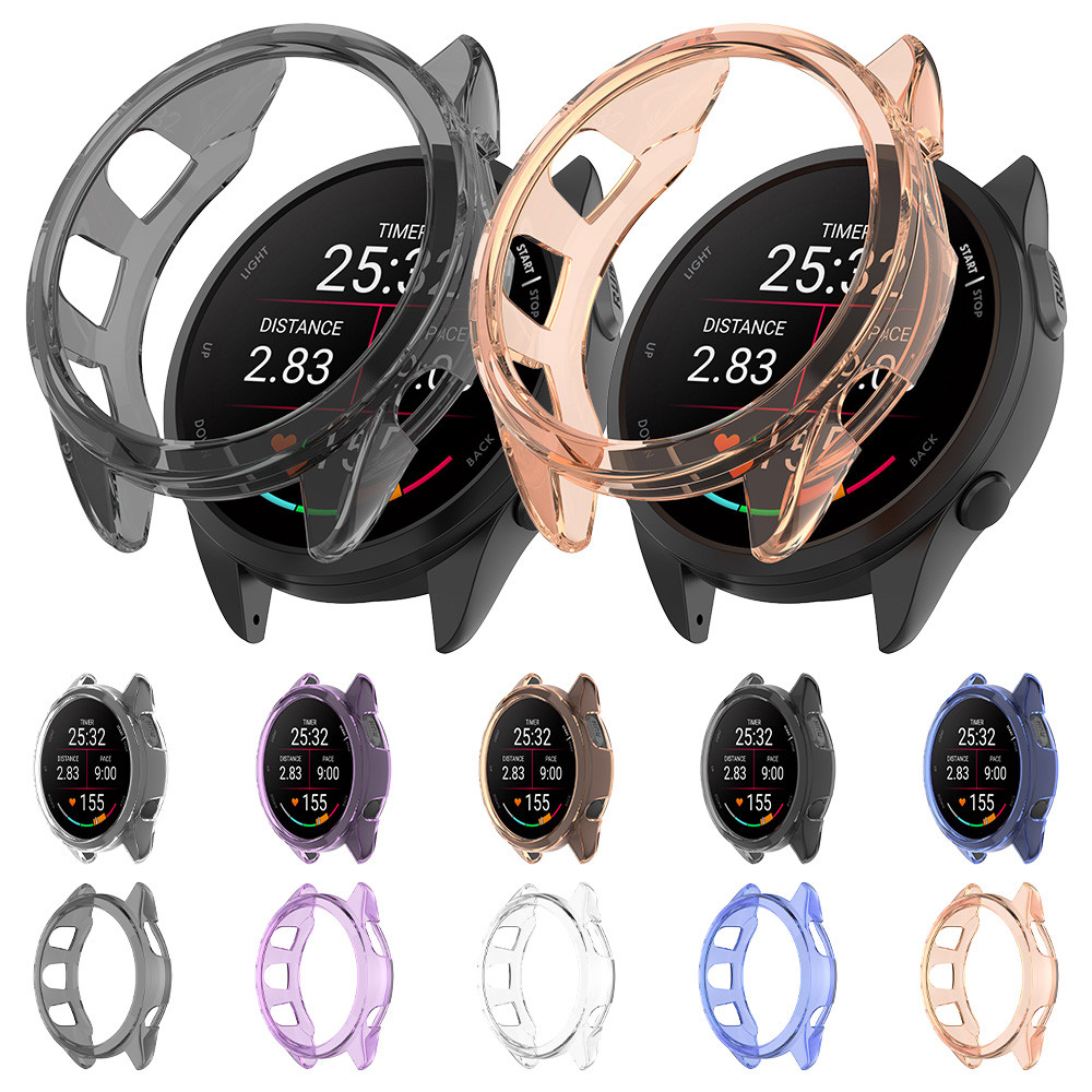 กรณีTPUสําหรับผู้เบิกทางGarmin 165/Forerunner 165 เพลงป้องกันหน้าจอกรอบกันชนอุปกรณ์เสริมสําหรับSmart