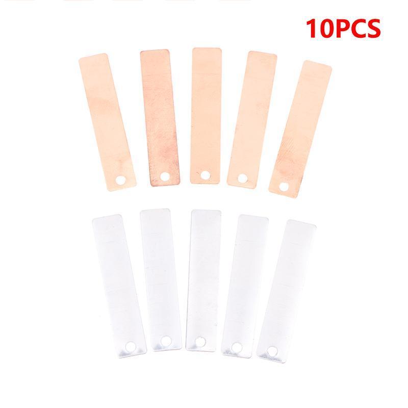 Newwellknownbliss 10 PCS แผ่นทองแดงสังกะสี Electrode Strip Anode สําหรับแผ่นไฟฟ้า DIY วัสดุผลไม้แถบวัสดุสิ้นเปลือง CCD