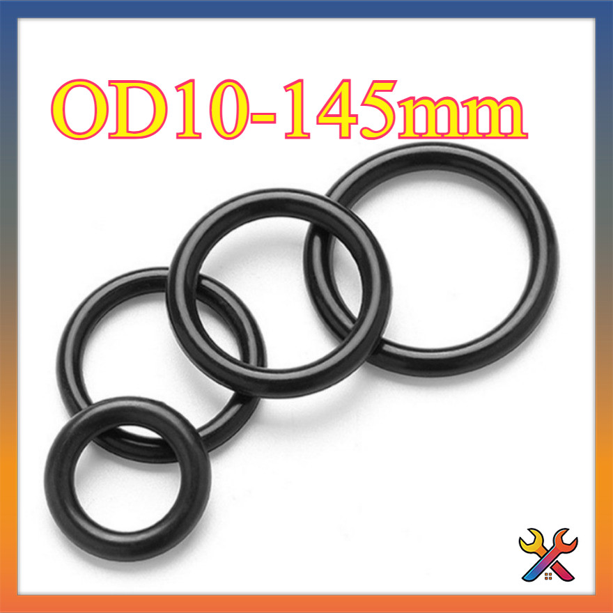 CS3.5mm แหวนซีลยาง O-ring O-ring OD10-145mm แหวนซีลน้ํามันไนไตรล์ปะเก็นสีดํากันน้ําและทนอุณหภูมิสูงY