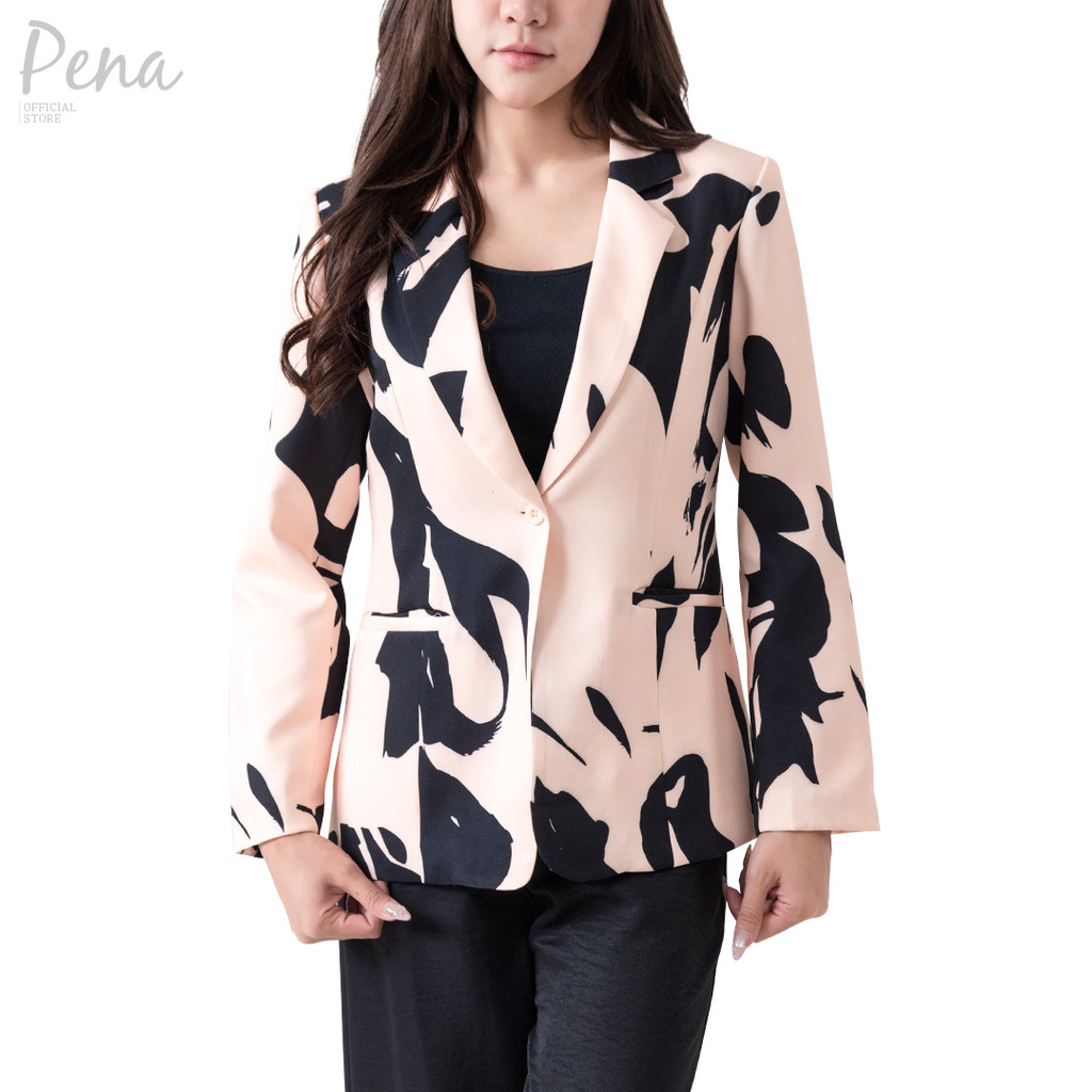 Pena house  เสื้อสูทเบลเซอร์ผู้หญิง ลายกราฟิกอาร์ต POSL012604