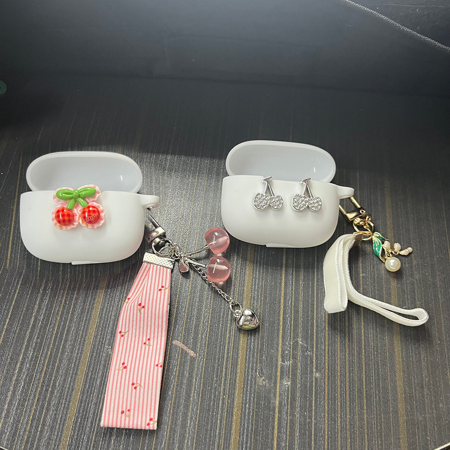 ผลไม้เชอร์รี่หูฟังสําหรับ QCY MeloBuds ANC HT05 /N30 E10 E20 G1 T21 กรณีซิลิโคนสําหรับ QCY MeloBuds 