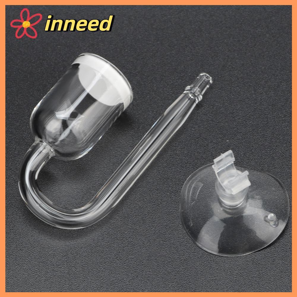 INNEED Glass Aquarium CO2 Refiner, Mini ขนาด CO2 ละลาย Diffuser, ทนทาน Glass Diffuser CO2 Atomizer ถ