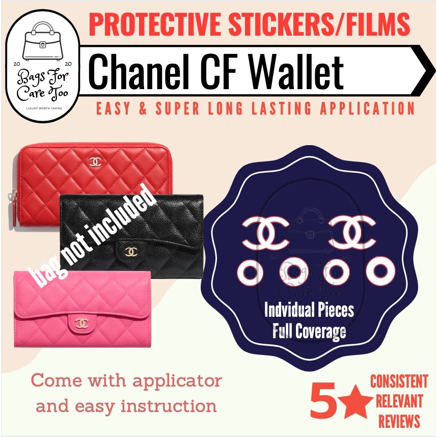 GJ8 Hardware Protective Sticker for chan@l Classic Wallet/ Logo Stickers on chan@l wallets/purses | 