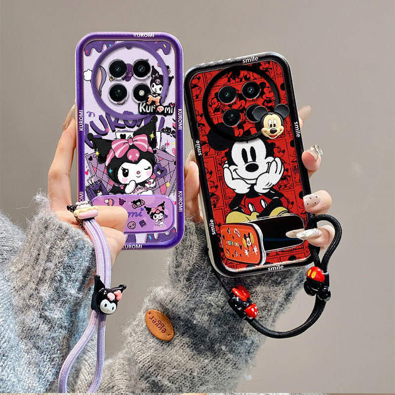 เคส For Realme 12 5G / 12X 5G / 13 5G TPU เคส TYJGSZJ1 กรณีโทรศัพท์ตุ๊กตา 3 มิติที่นิยมที่สุด 3C ซึ่งมาพร้อมกับตัวถือโทรศัพท์และสร้อยข้อมือ