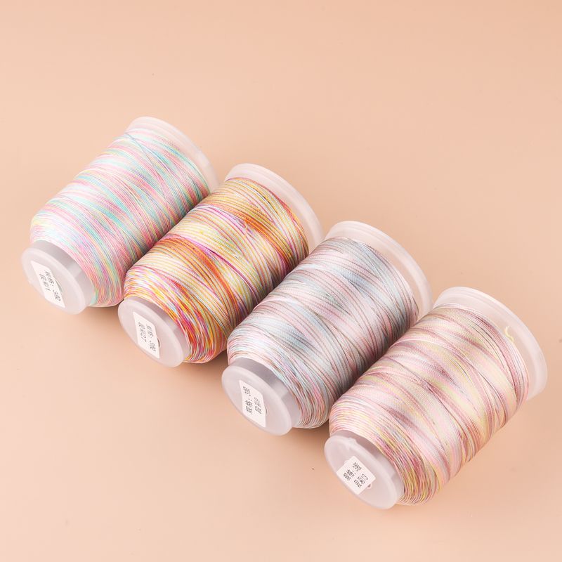 Segment ย้อมเกลียว 3 Strands diy สีสัน Gradient Strand ด้ายทอมือสร้อยข้อมือสร้อยคอเชือกพวงกุญแจ20260