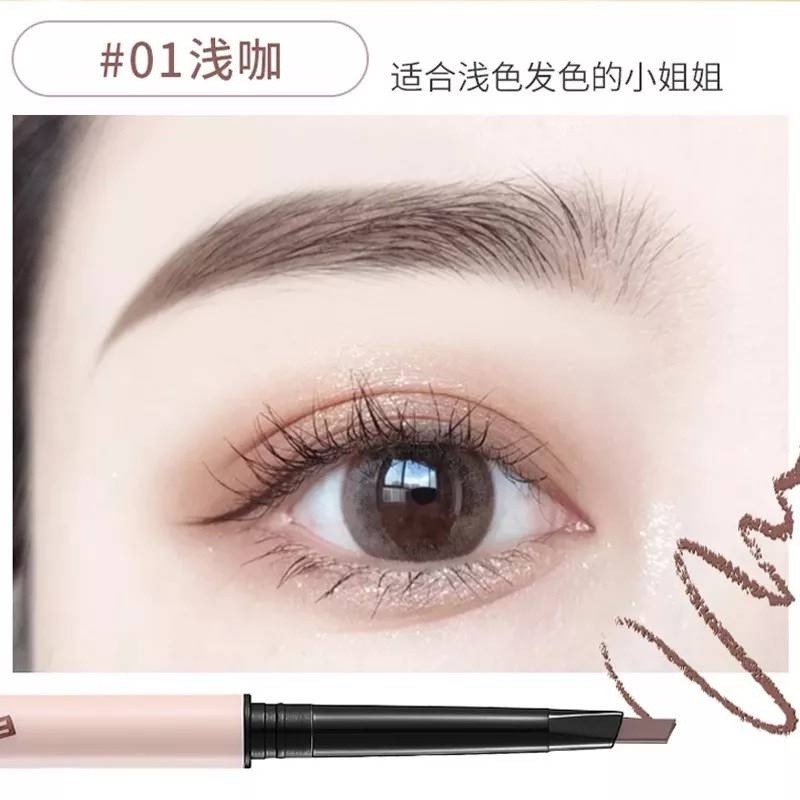 🎀lameila ดินสอเขียนคิ้ว แบบหมุน พร้อมแปรงปัดคิ้ว เนื้อดี เขียนง่าย เส้นคม กันน้ำ ติดทนนาน - รูปที่ 2