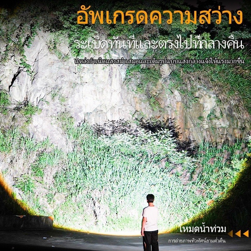 YTL ไฟฉายจอแสดงผลแบบพกพา, ซูมตัวแปรและความสว่างสูงเหมาะสําหรับการตั้งแคมป์กลางแจ้งและปีนเขา - รูปที่ 7