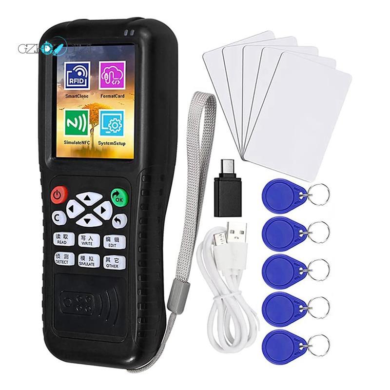 GzhxdiiziMulti Frequencycies RFID Smart Card Programmer, RFID Reader Writer Duplicator, Reader, ถอดร