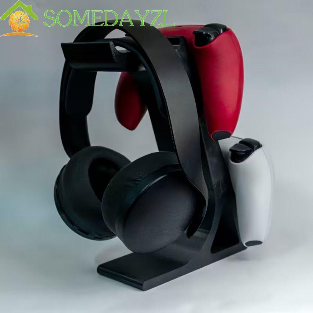 SOMEDAYZL ที่วางคอนโทรลเลอร์เกมไร้สาย,ประหยัดพื้นที่ 2 ชั้นGamepad Display Stand, Stable Storage Rack พร้อมชุดหูฟังขาตั้งแขวนGamepad Support Bracketเดสก์ท็อปตกแต่ง