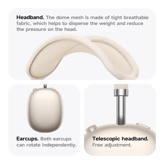 hoco W65 magnetic fabric earplugs หูฟังครอบแถบแม่เหล็ก ซ่อนโลโก้ด้านใน BT5.4 Headphones