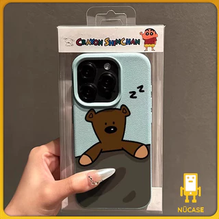 แอปเปิ้ลโทรศัพท์ เคสชินจังหมีง่วงน่ารัก สำหรับ iPhone เคสไอโฟน 13 12 11 PRO MAX X XS MAX 16 15 14 XR 7/8PLUS จัดส่งจากปร