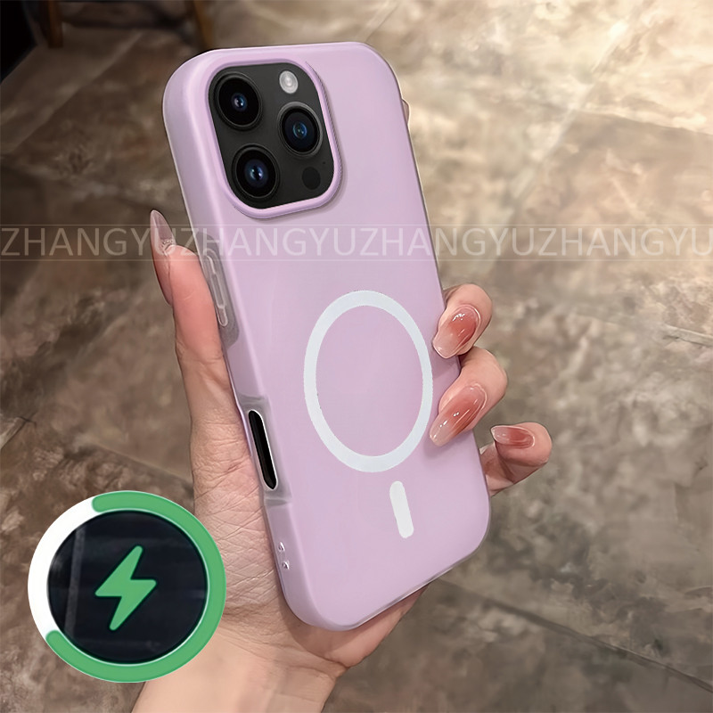 เหมาะสําหรับ iPhone 14 15 pro max เคสโทรศัพท์แม่เหล็กกันกระแทกใหม่ เคสโทรศัพท์แหวนชาร์จไร้สาย GD02