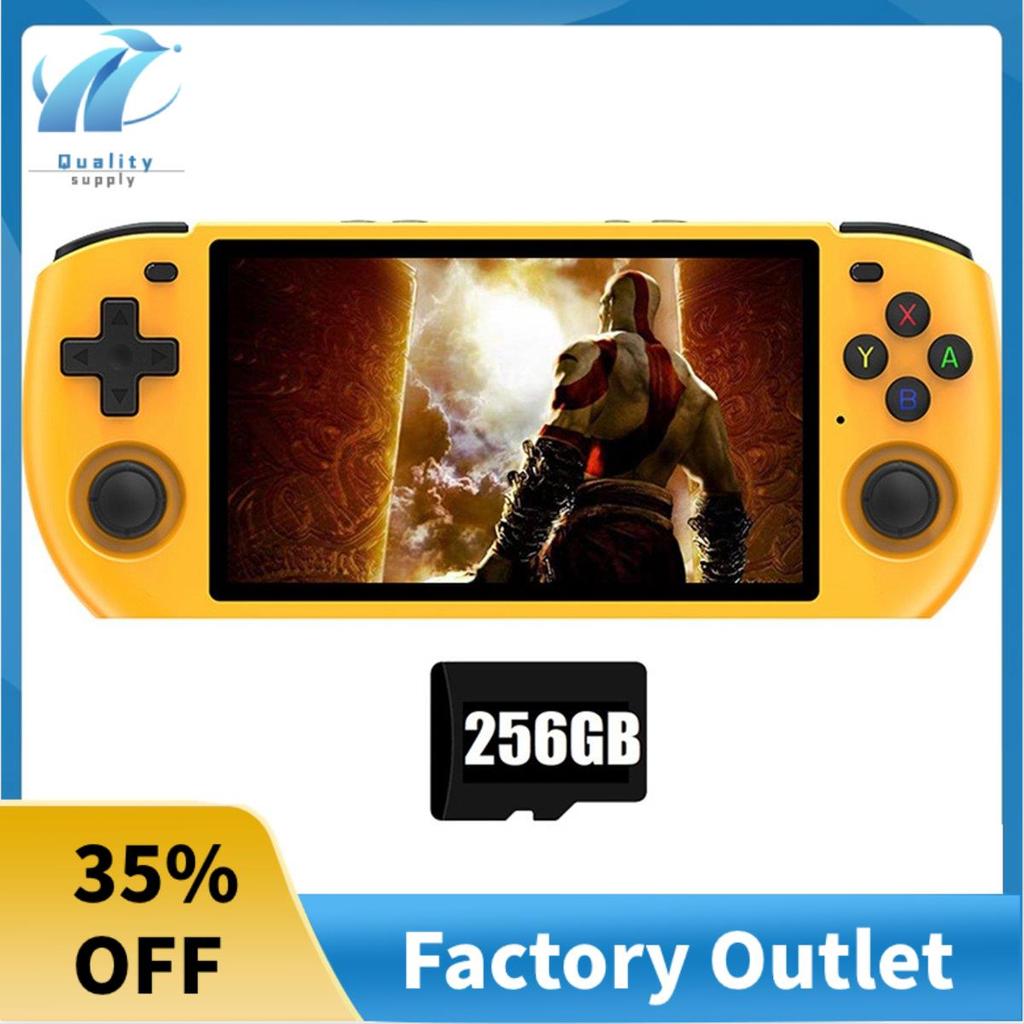 RGB10 Max3 Retro เกมคอนโซล 16G + 256G 5.0 นิ้วมือถือคอนโซลวิดีโอเกมสําหรับ MAME N64 Emulator ติดตั้ง