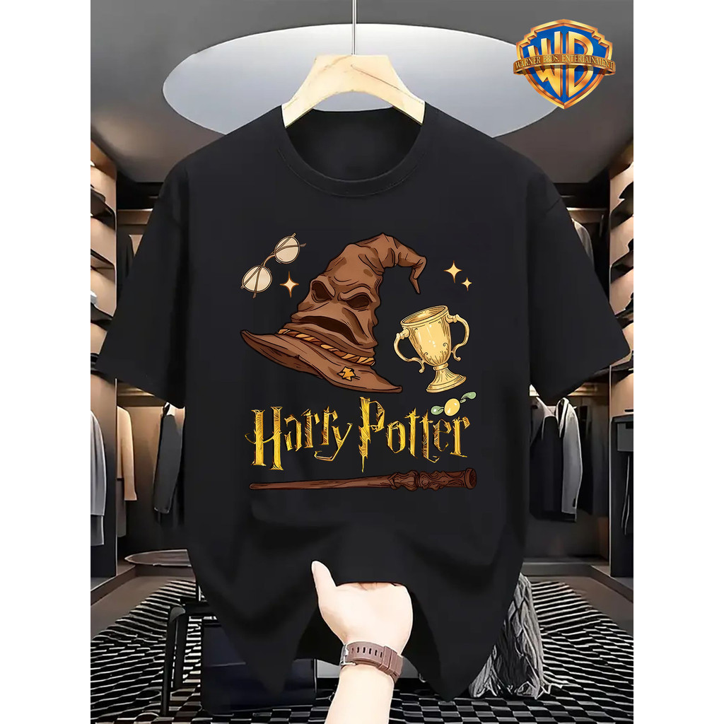แฮร์รี่ - ซีรีส์พอตเตอร์ - พายุเวทมนตร์อังกฤษ!คลาสสิก - เสื้อยืด, หมวกจัดเรียง + ไม้กายสิทธิ์, ทันสมัย