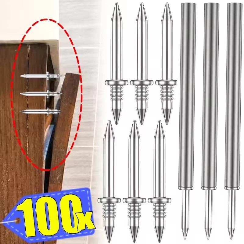 50/100/200 ชุดที่มองไม่เห็นงานไม้ Fixator สกรูเครื่องมือ-กระโปรงสายด้ายไม่มีรอยต่อเล็บแขน Pecific - โลหะกันสนิม Double Headed เล็บ