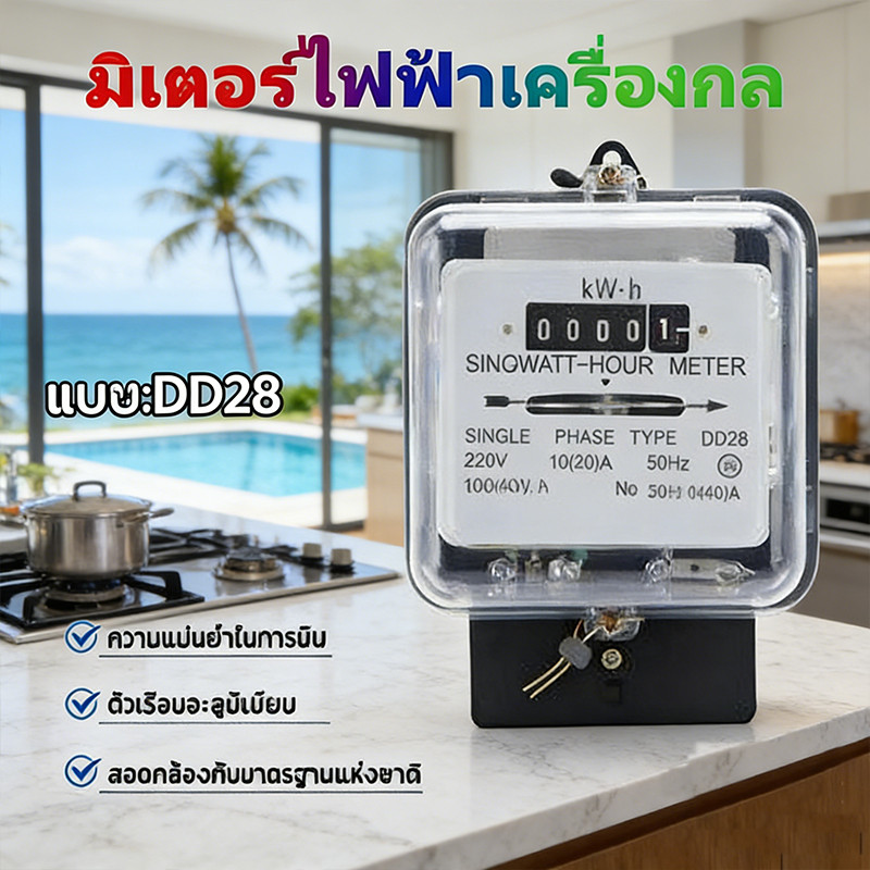 [🔅ตัวแทนจำหน่ายมิตซูฯ🔅] มิเตอร์ไฟฟ้า กล่องไฟฟ้า MF-33E 1P2W (1 เฟส 2 สาย): 5(15)A/15(45)A/50(150)A