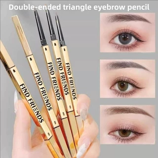 ดินสอเขียนคิ้ว Ultra Slim กันน้ําเครื่องสําอางแต่งหน้า Tint ธรรมชาติ Long Lasting EyeBrow ปากกา Double-headed Brow ดินสอเหงื่อทนยาวนาน Smudge-proof แต่งหน้า 4 สี