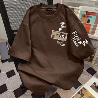 Y-T🧸เสื้อแฟชั่น เสื้อยืด oversize ผ้าฝ้าย100% แนวสตรีท ไม่ต้…