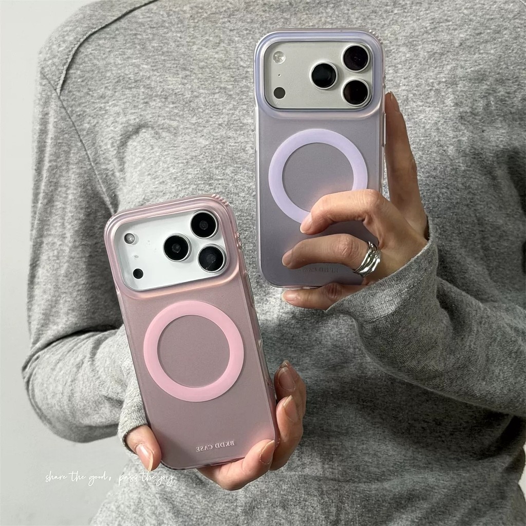 【Matte IMD hard case/Light Purple】เคส compatible for iPhone 13 14 15 16 17 pro max case
