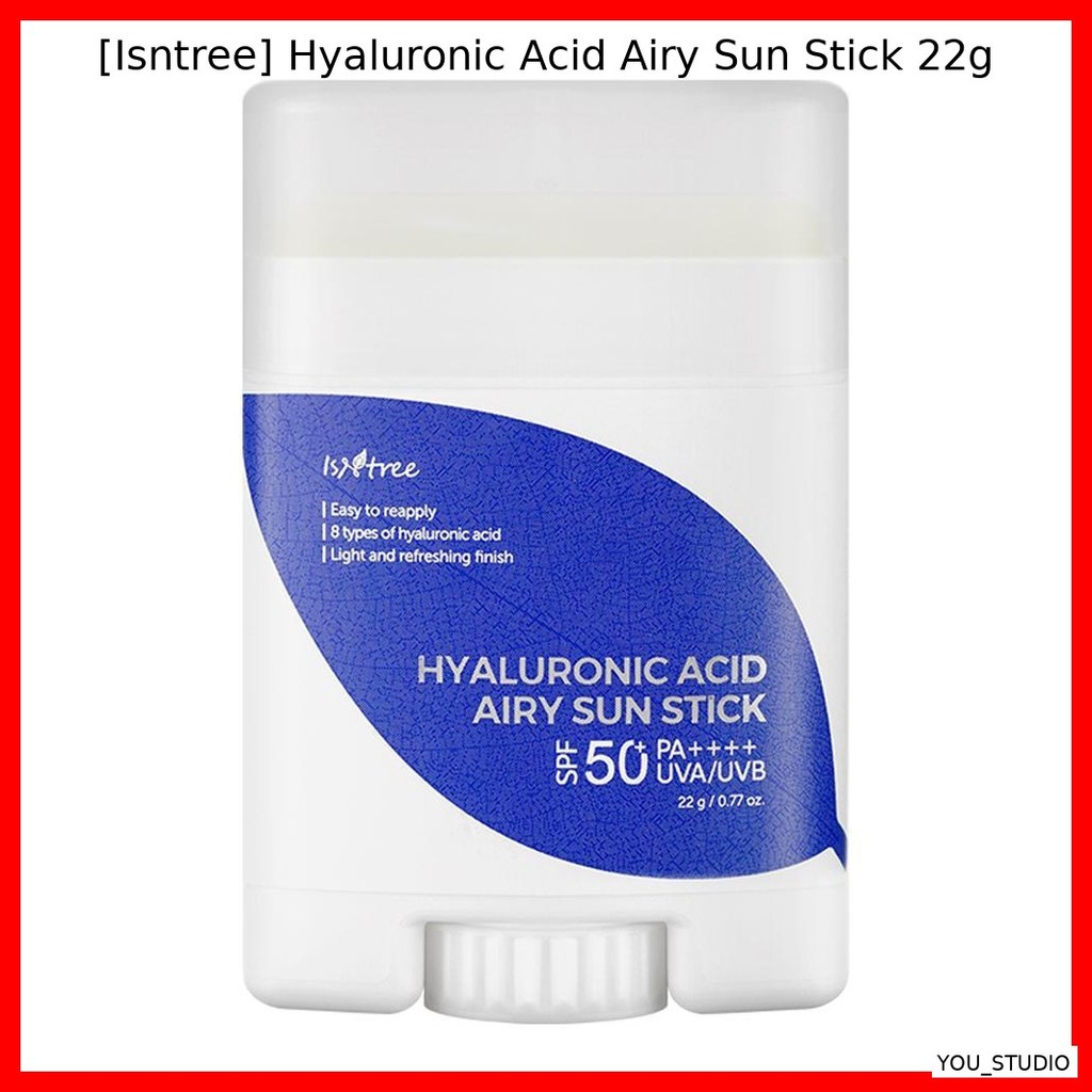 [Isntree] Hyaluronic Acid Airy Sun Stick 22g / Korean Sun Stick / Lightweight Protection by YOU_STUD