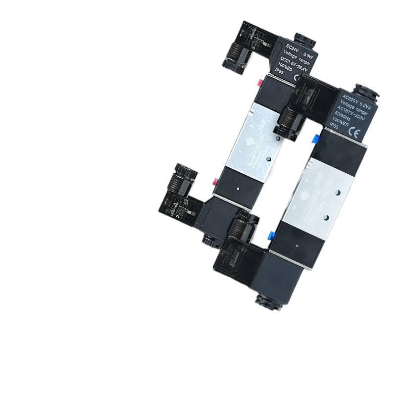 โซลินอยด์วาล์ว 4V220-08 Dual Electric Control Solenoid วาล์ว 4V120-06 4V320-10 4V420-15