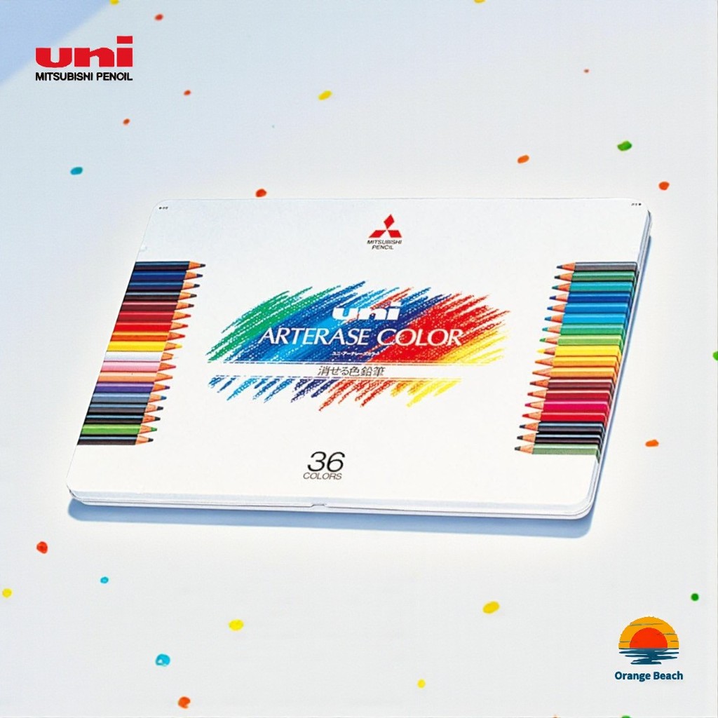 Mitsubishi uni ARTERASE COLOR/ดินสอสีลบได้เกรดศิลปิน/Made in Japan/ชุด 12,24,36 สี