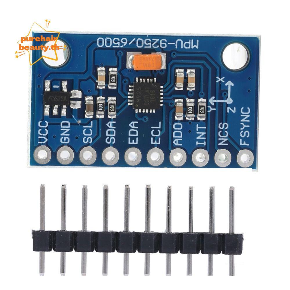 PUREHAIRBEAUTY เซ็นเซอร์ 9 แกน, 16 บิต MPU-9250 GY‐9250 Gyroscope โมดูล, โมดูลเซ็นเซอร์ 9 แกน 3-5V A